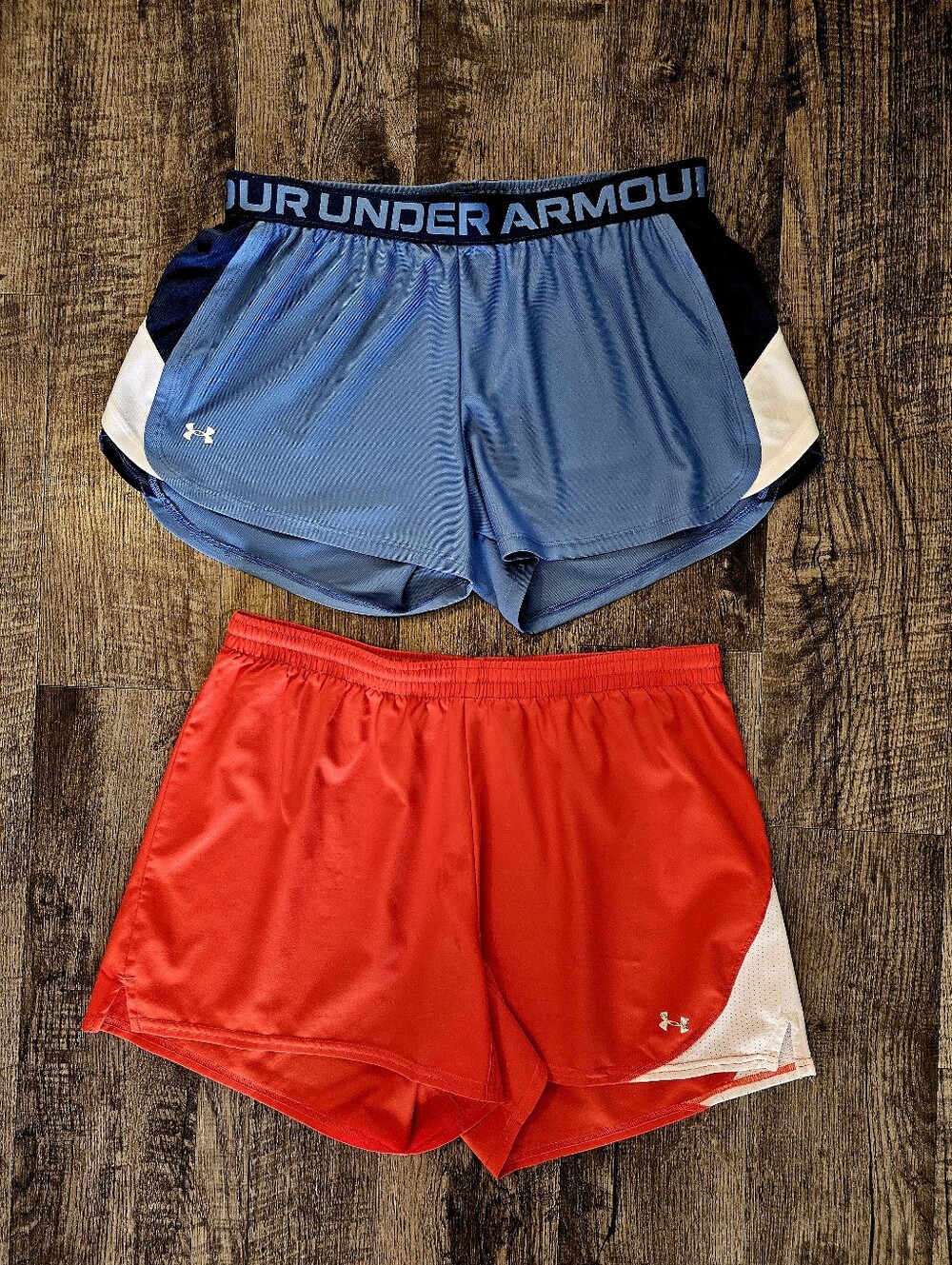 NWT & EUC Under Armour Bundle Of #2 Blue & Wht - Red & Wht Both Size Large